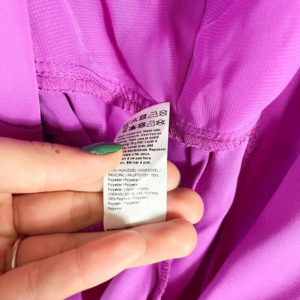 River Island NWT Purple Crossover Neckline Sleeveless Jumpsuit Size 6 - Picture 4 of 5